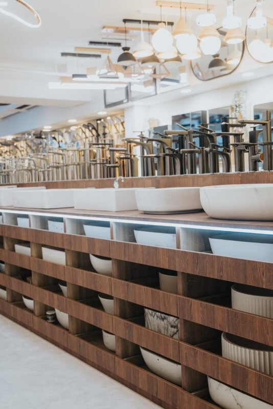 Homus Tampines showroom bathroom fixture display