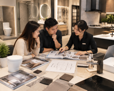  Consultant helping organise choices into one renovation plan
