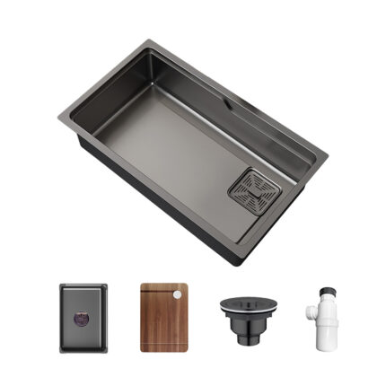 NTL-K7543-GM 304 Stainless Steel NANO Kitchen Sink (750*430*230mm)