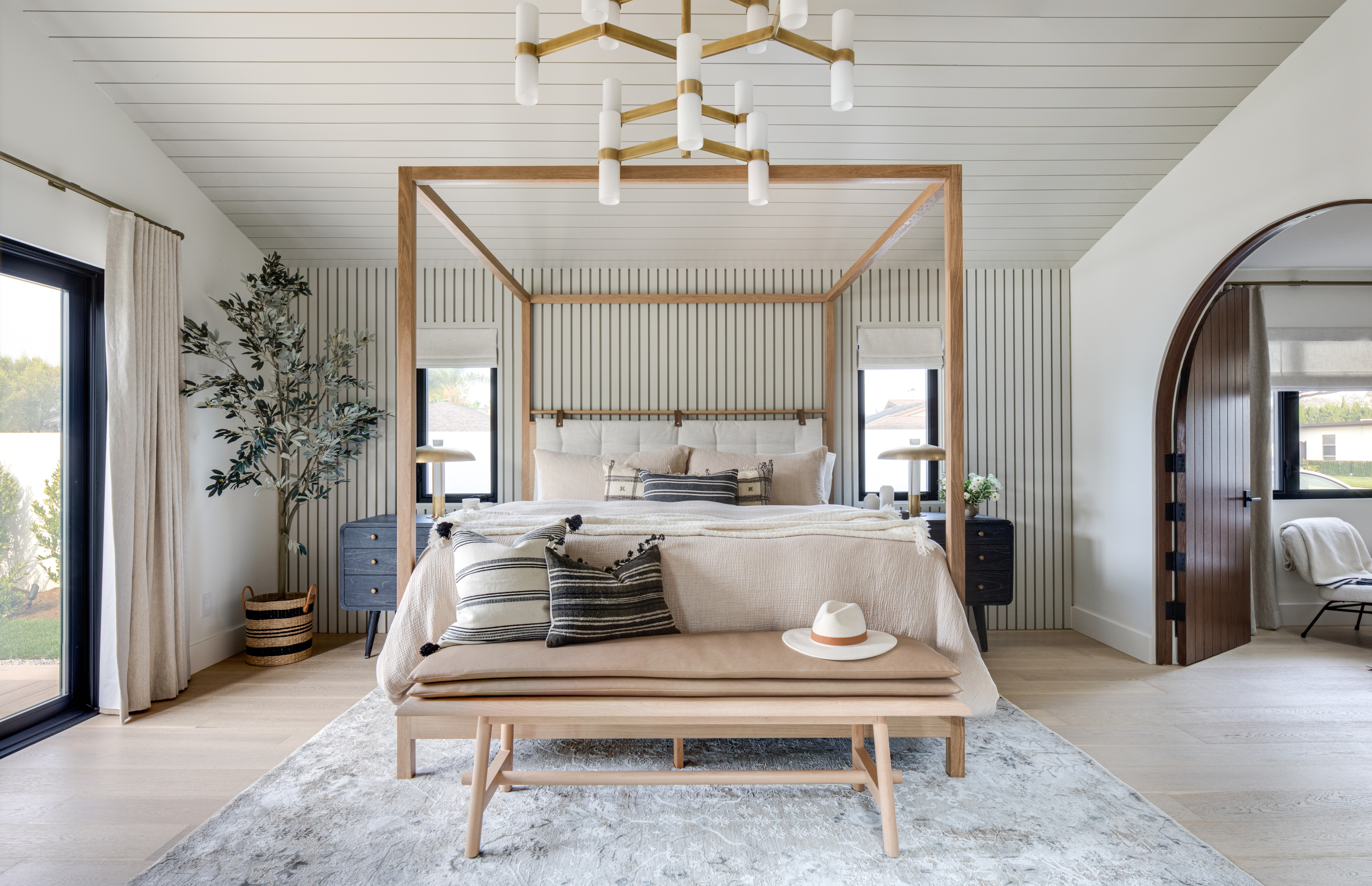 Seating area in a bedroom