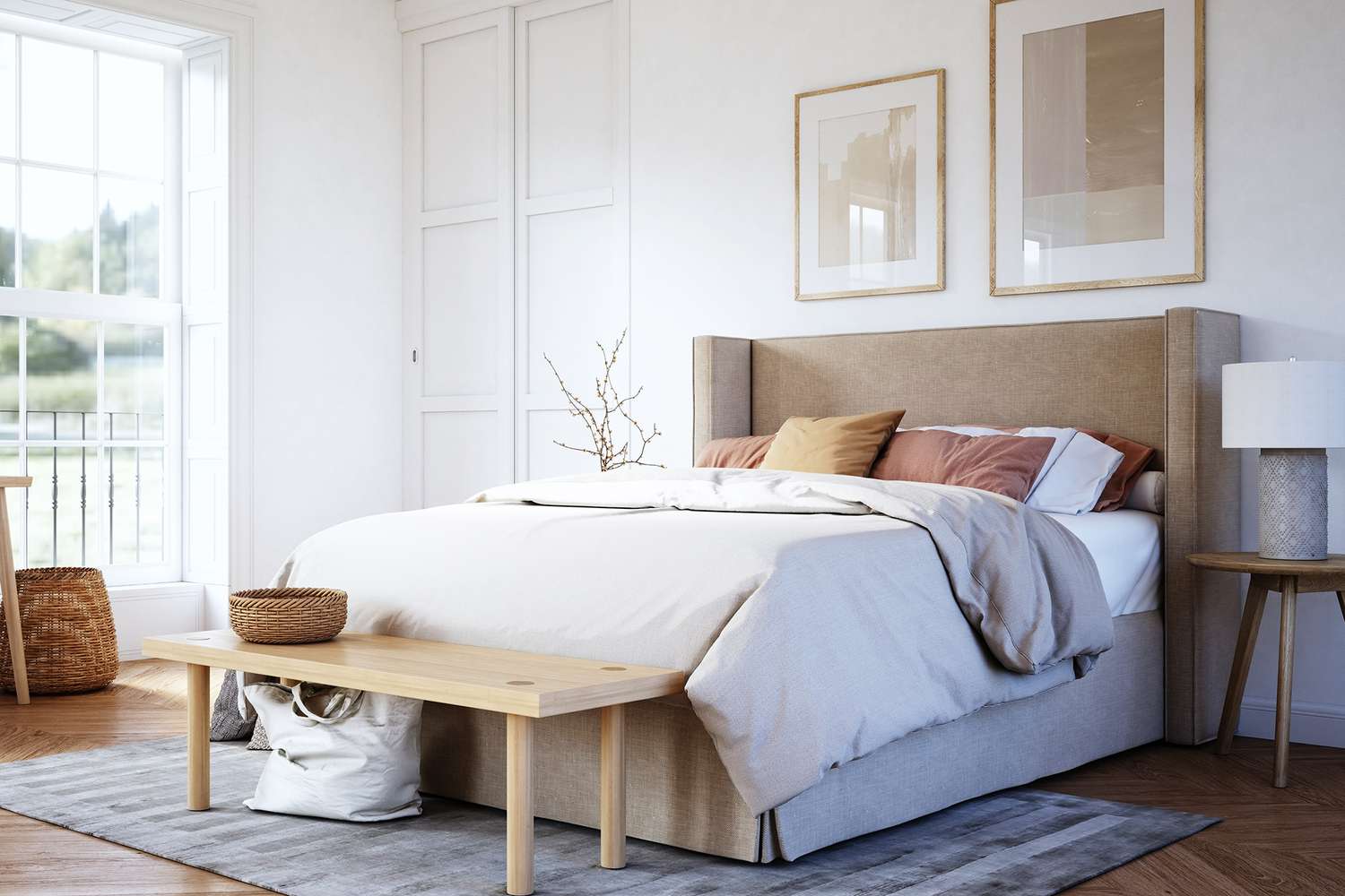 Bedroom furnished for restful sleep